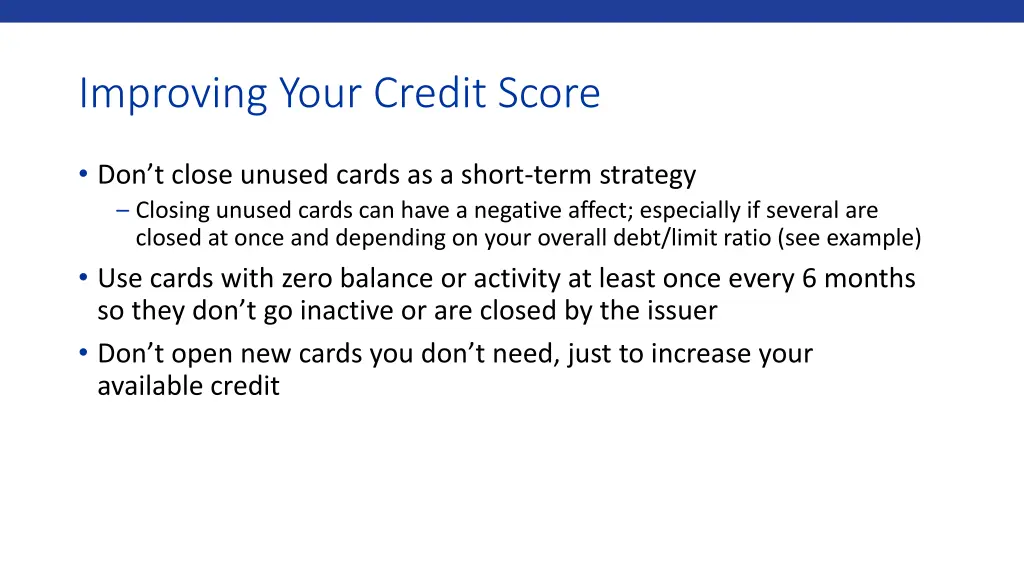 improving your credit score 2