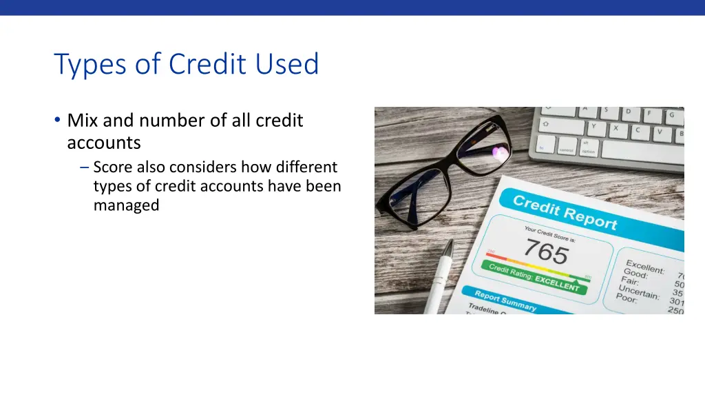 types of credit used