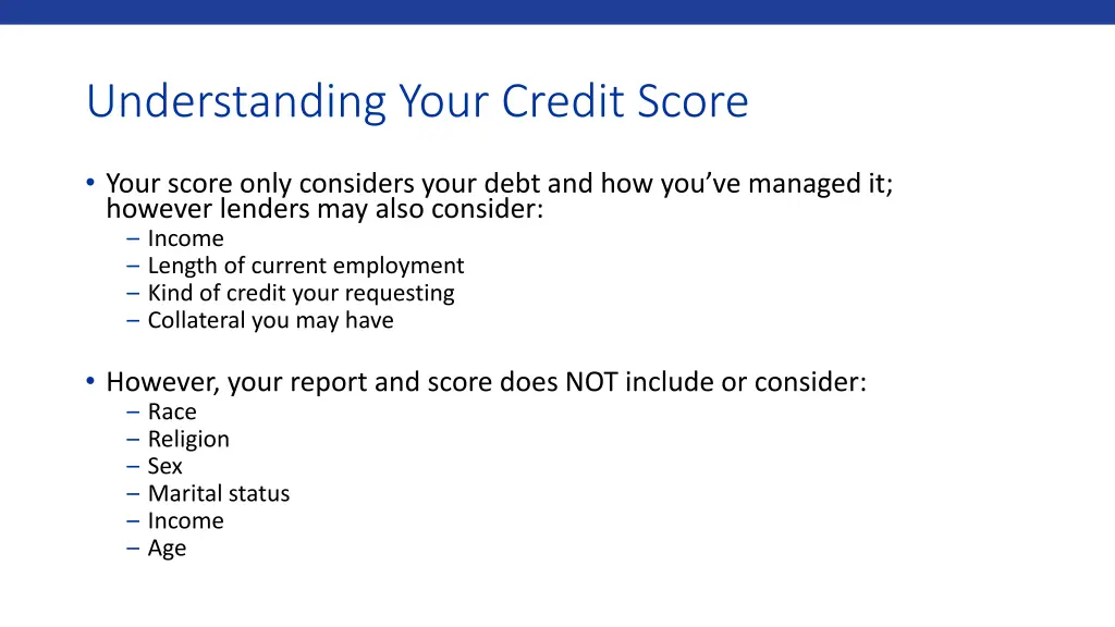 understanding your credit score 1