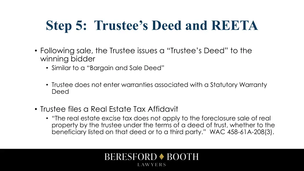 step 5 trustee s deed and reeta