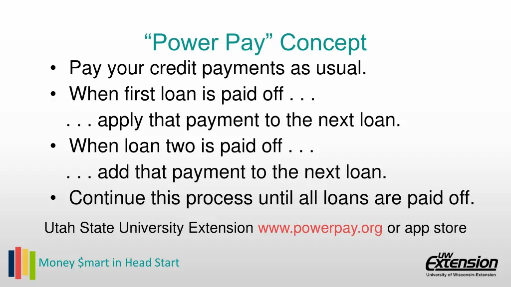 power pay concept pay your credit payments