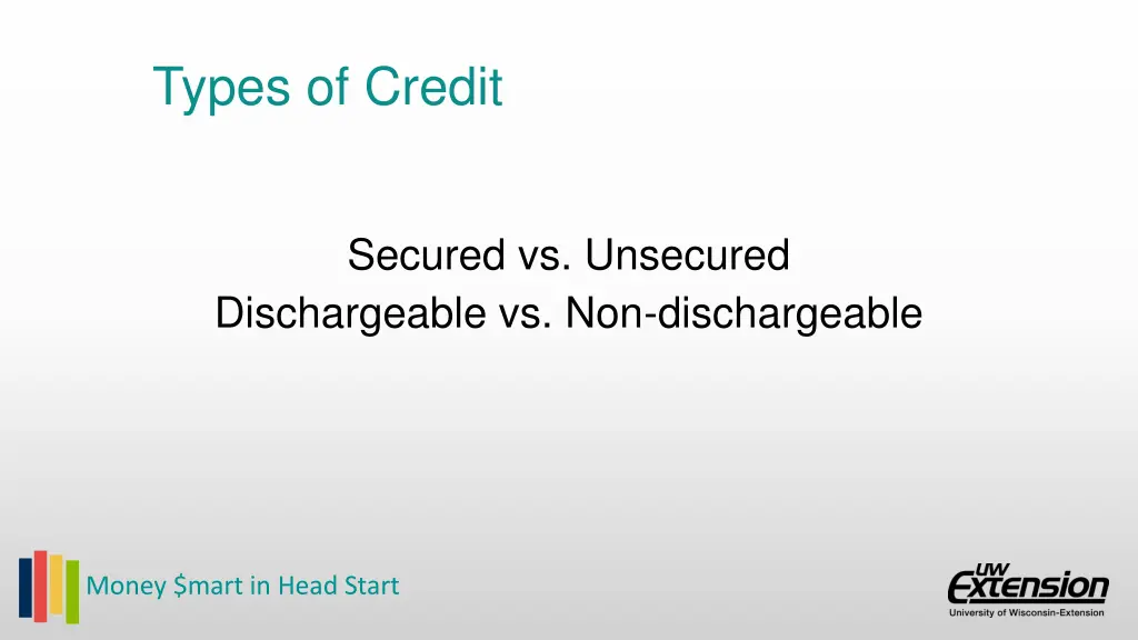 types of credit 1