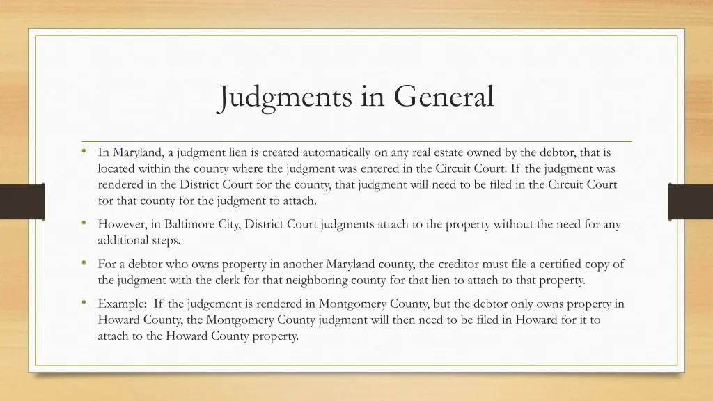 judgments in general