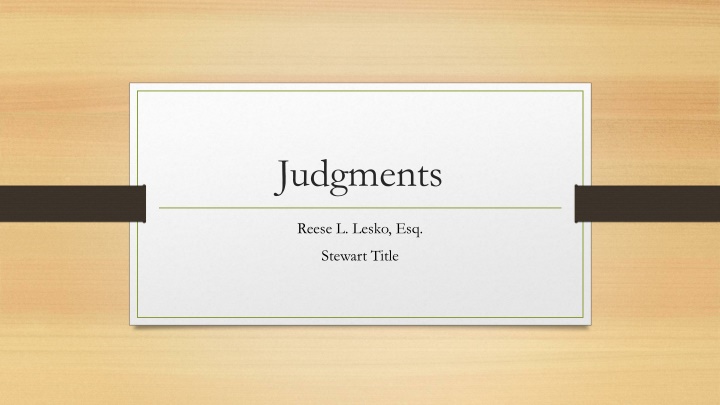 judgments