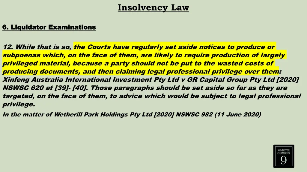 insolvency law 4