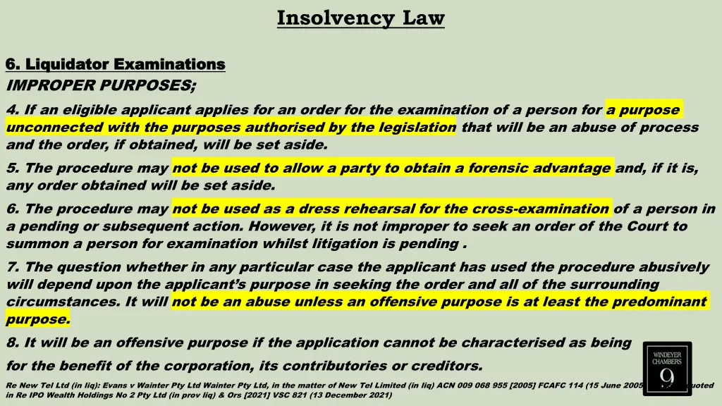 insolvency law 5