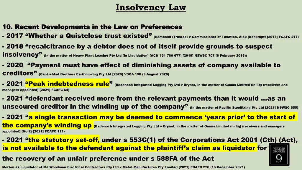 insolvency law 6