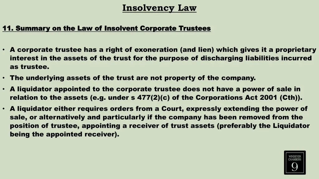 insolvency law 7