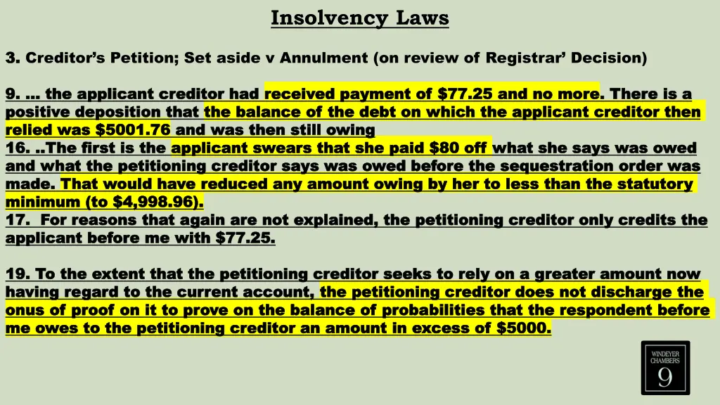 insolvency laws 11