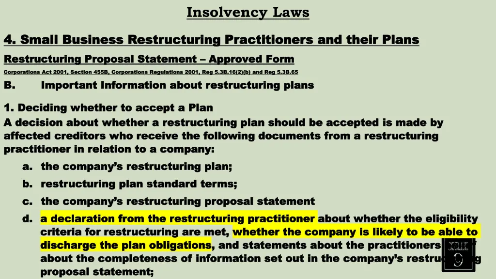 insolvency laws 13