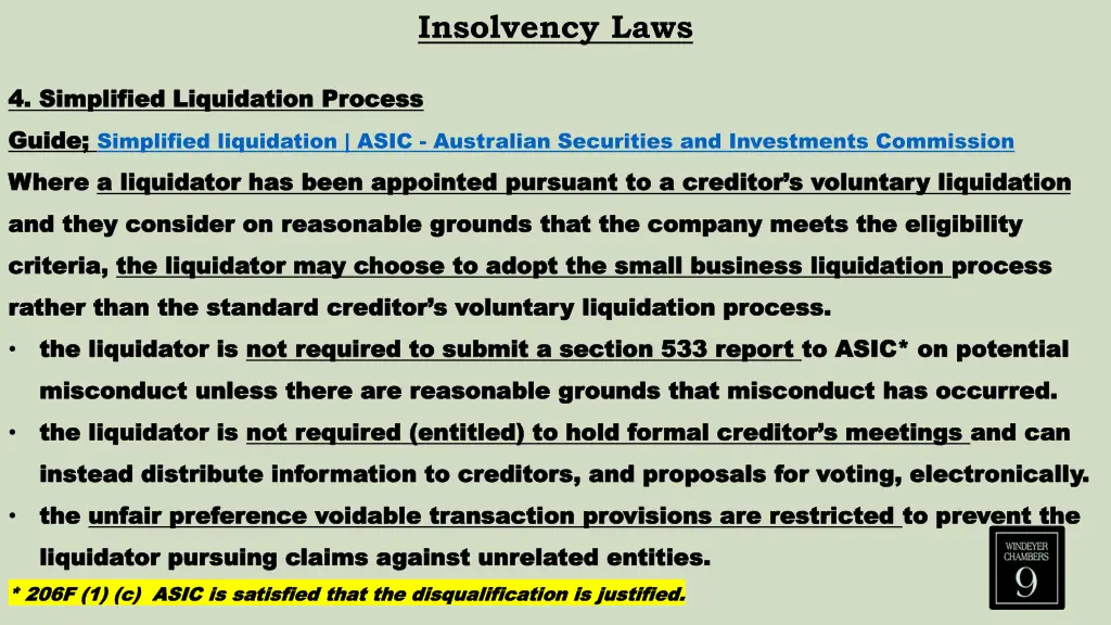 insolvency laws 15