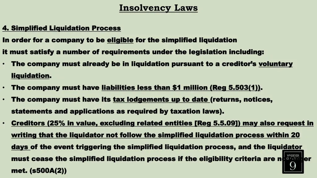 insolvency laws 16