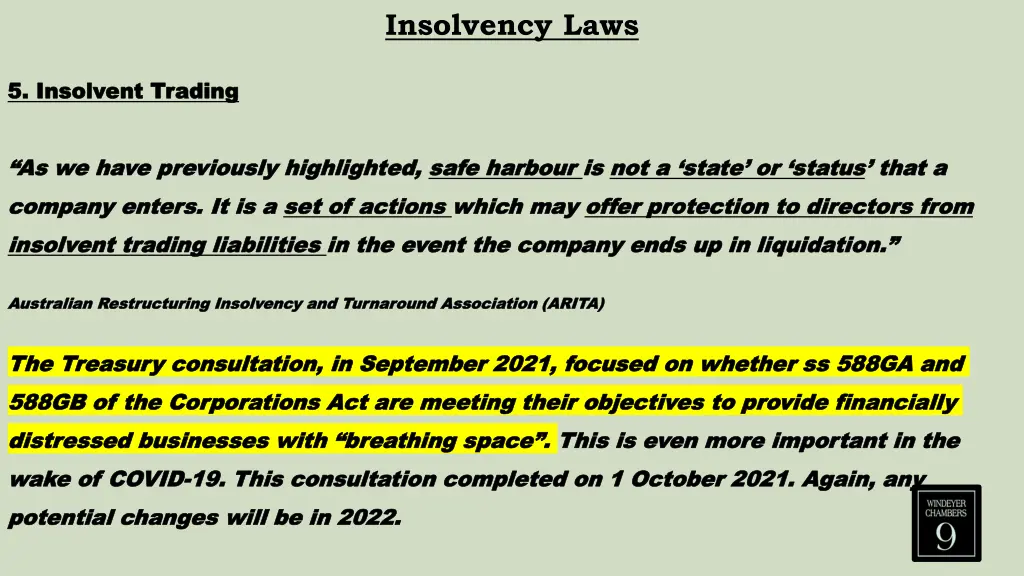 insolvency laws 17