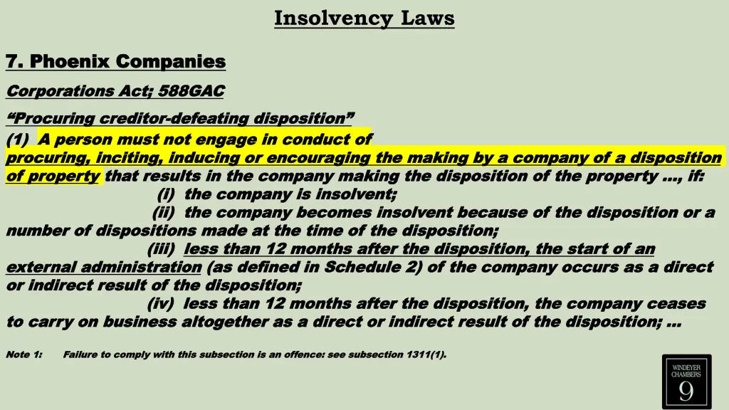 insolvency laws 23