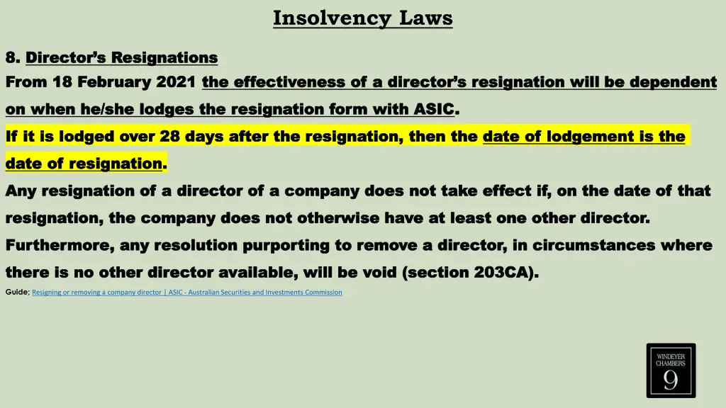 insolvency laws 26