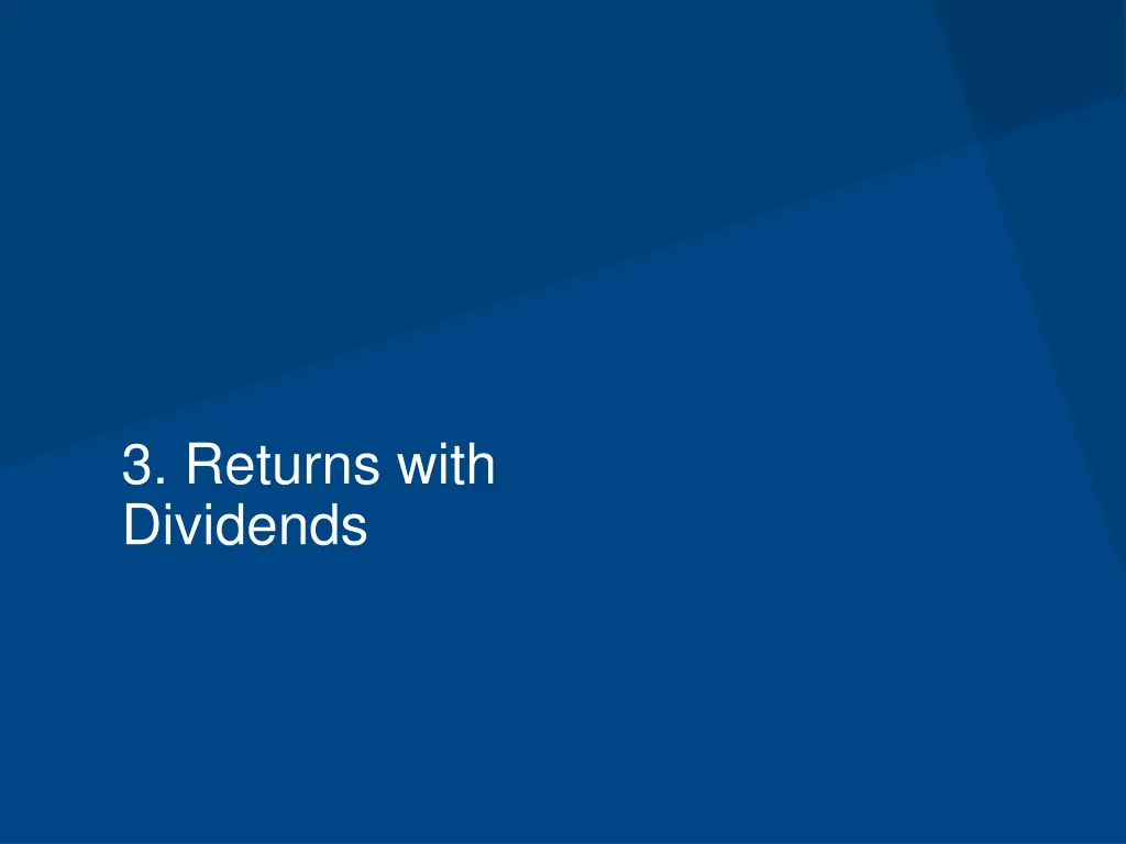 3 returns with dividends