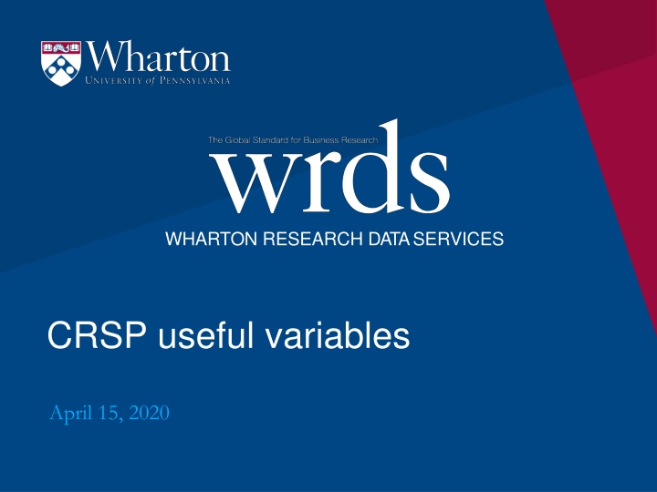 wharton research dataservices