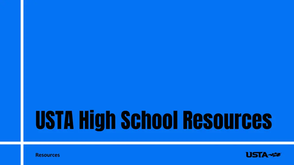 usta high school resources