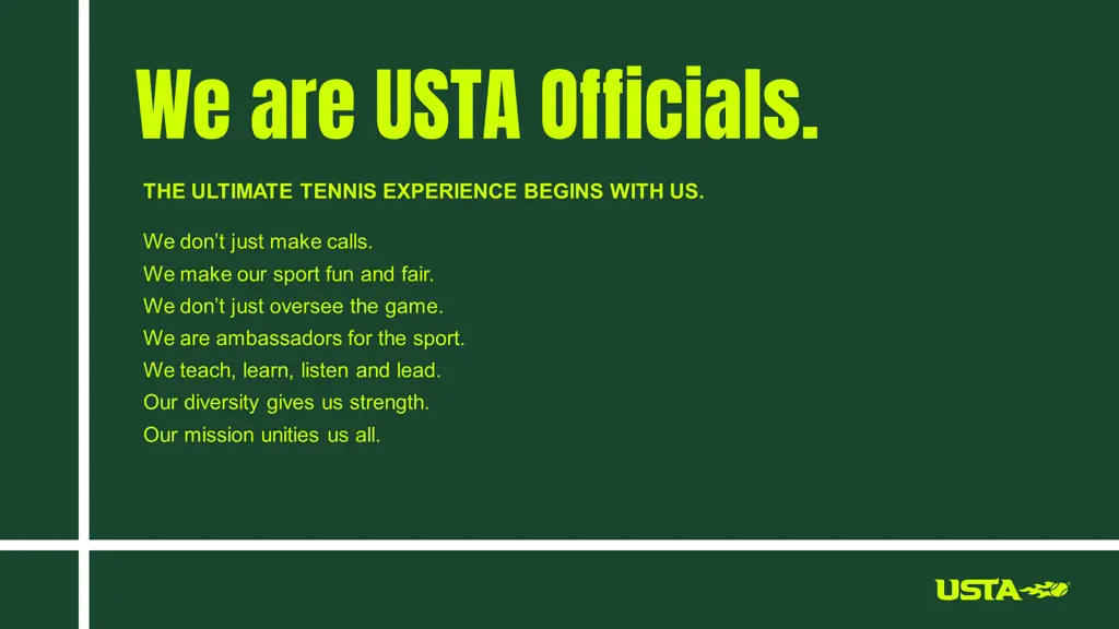 we are usta officials