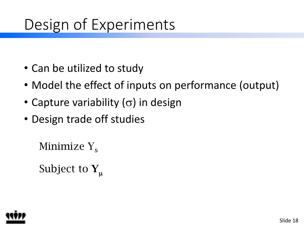 design of experiments