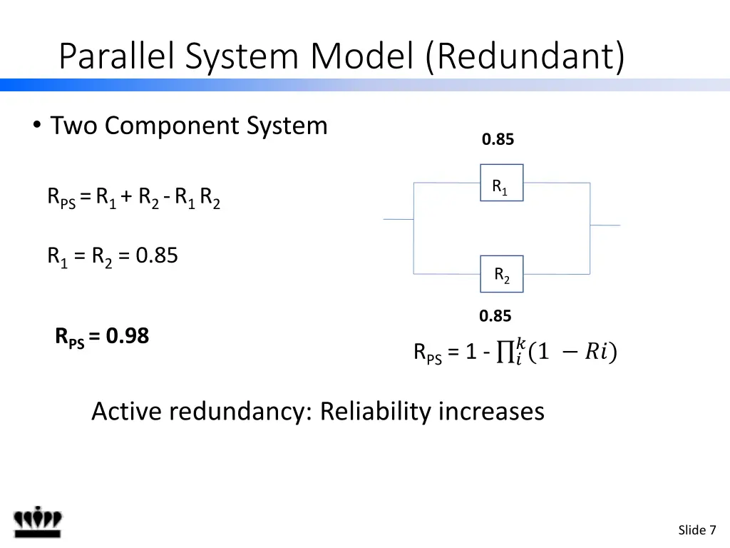 parallel system model redundant