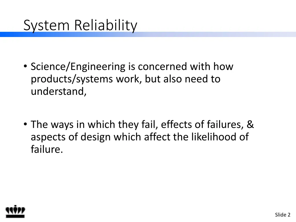 system reliability 1