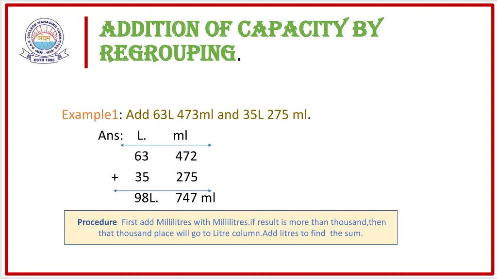 addition of capacity by addition of capacity