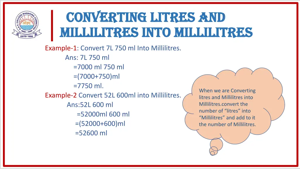 converting litres and converting litres