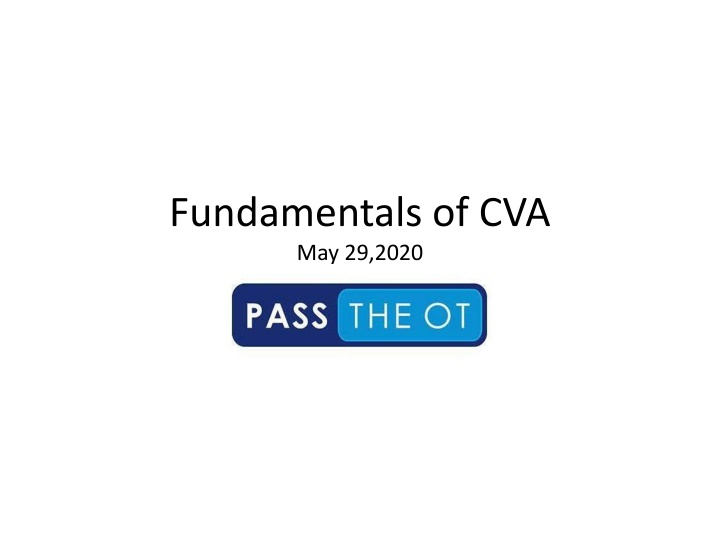 fundamentals of cva may 29 2020