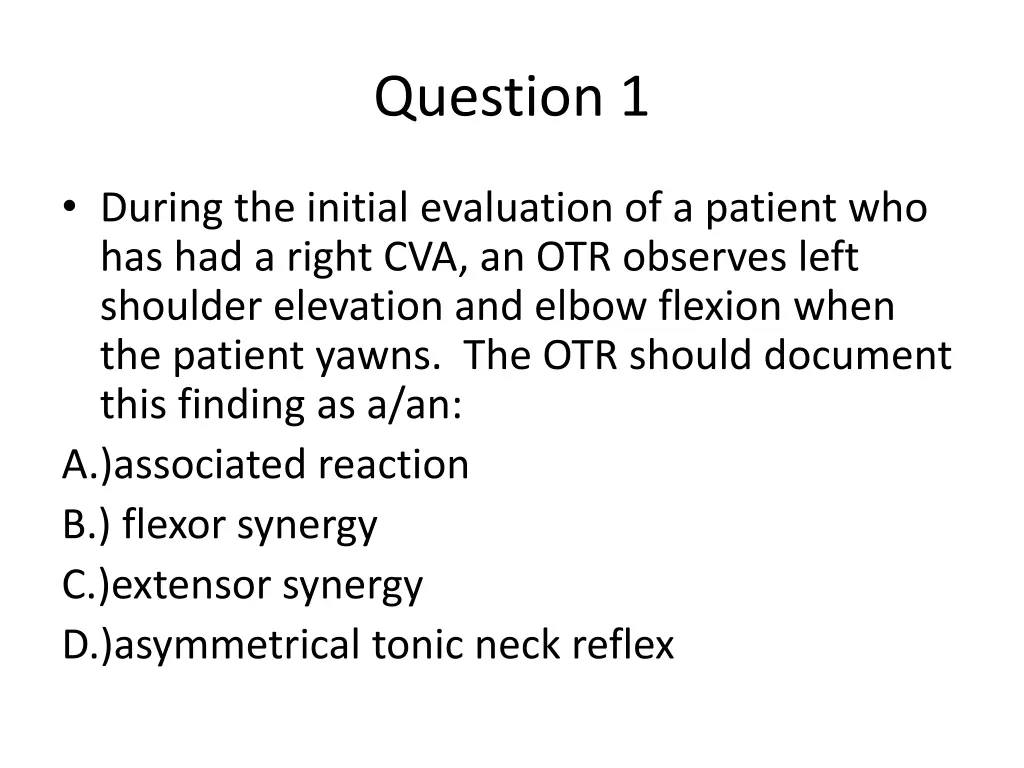 question 1