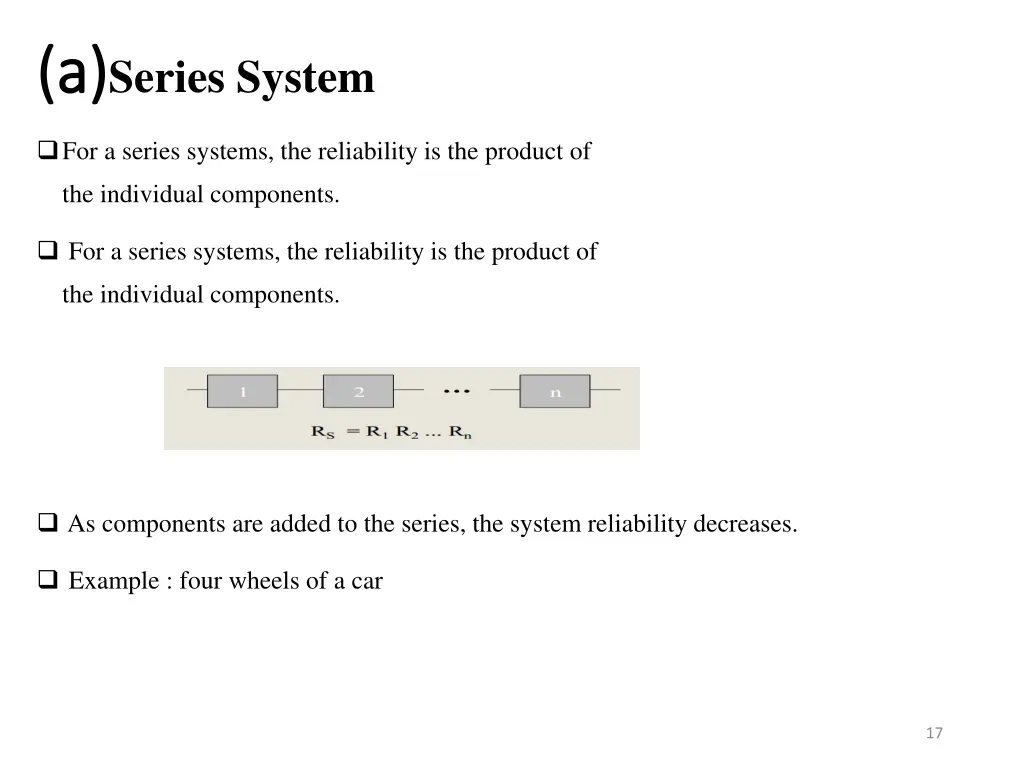 a a series system