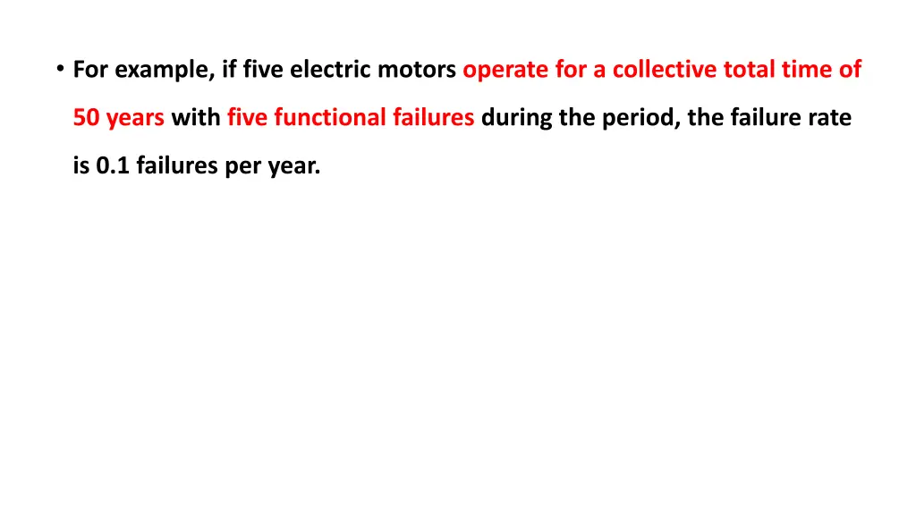 for example if five electric motors operate