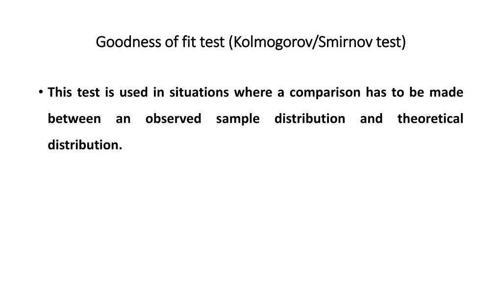 goodness of fit test kolmogorov smirnov test