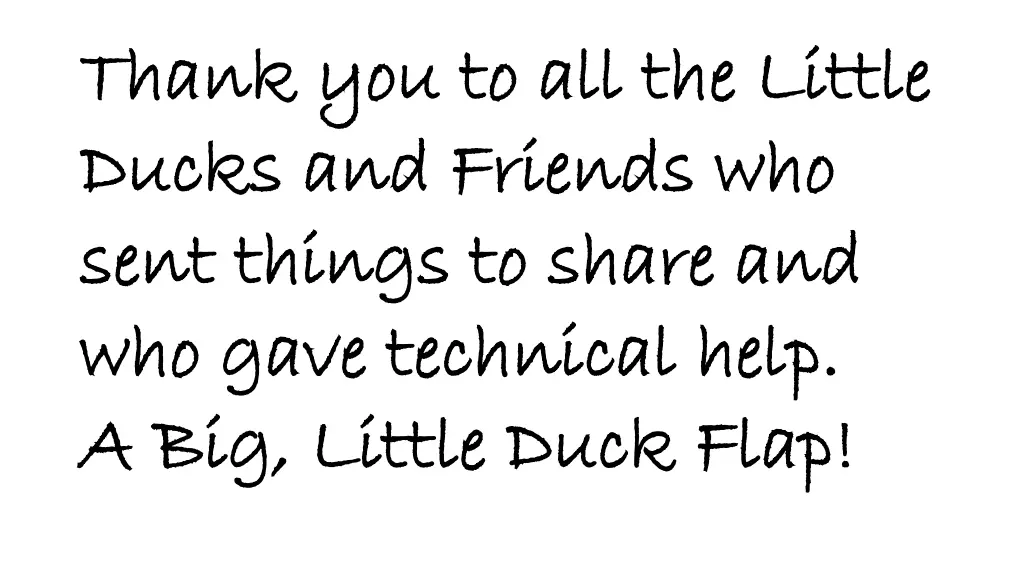 thank you to all the little thank