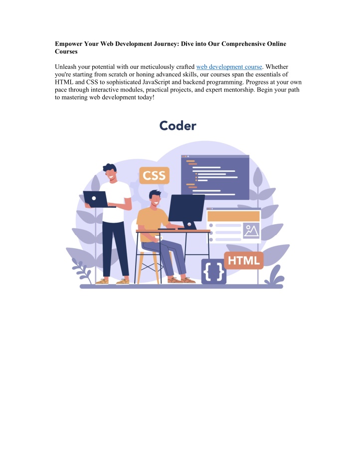 empower your web development journey dive into