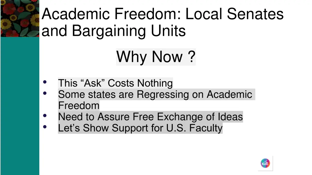 academic freedom local senates and bargaining 1