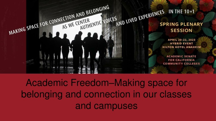 academic freedom making space for belonging