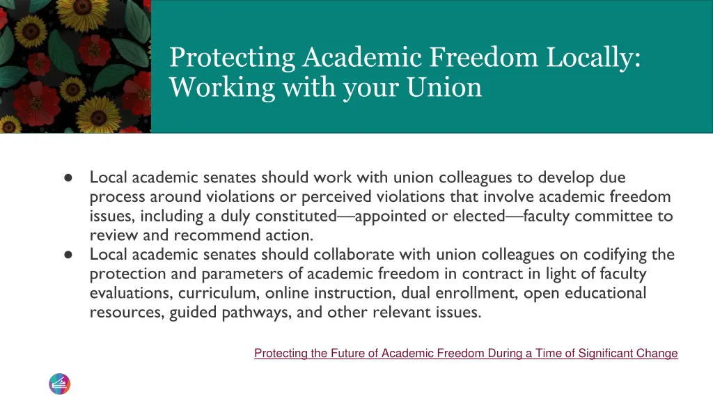 protecting academic freedom locally working with