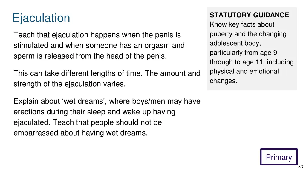 ejaculation