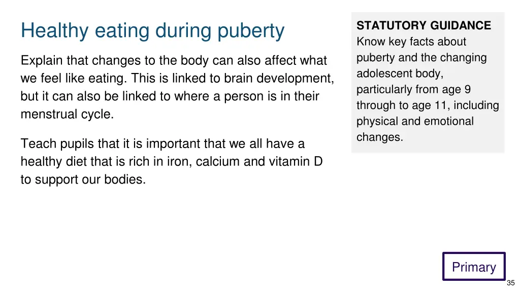 healthy eating during puberty