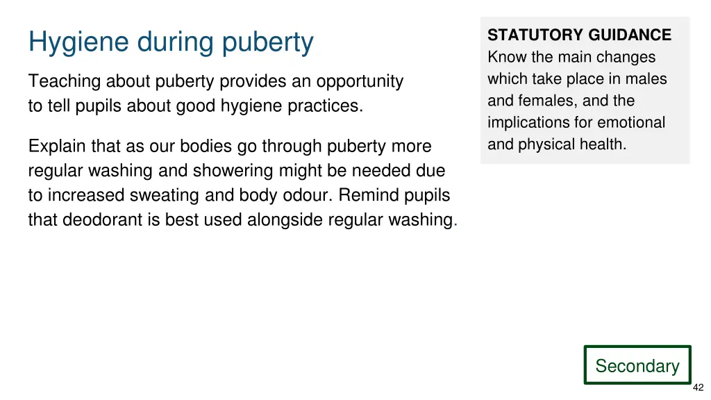 hygiene during puberty