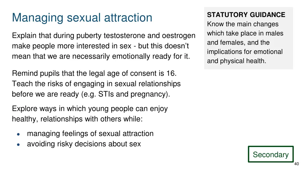 managing sexual attraction