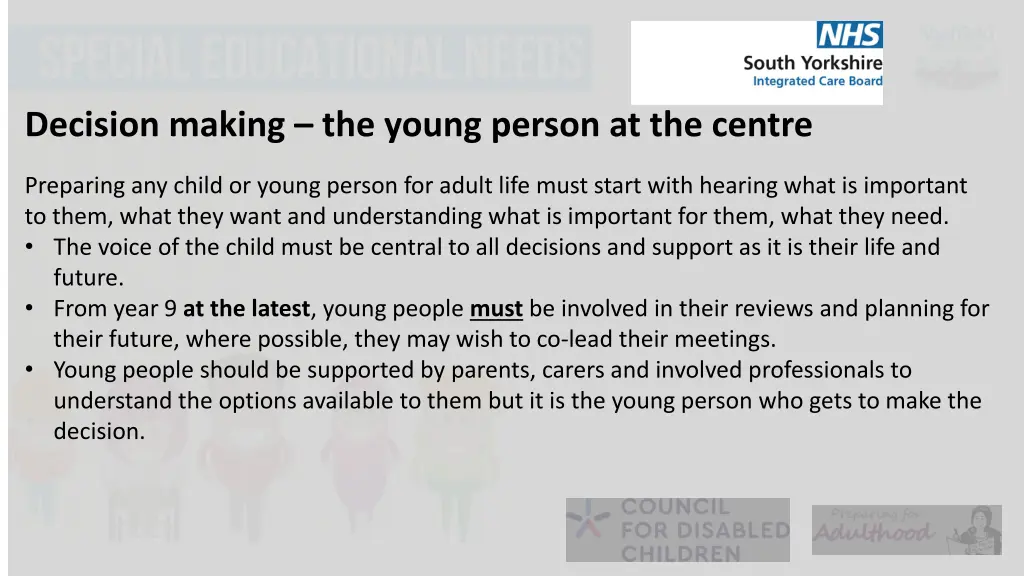 decision making the young person at the centre