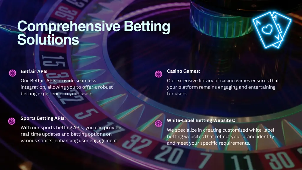 comprehensive betting solutions