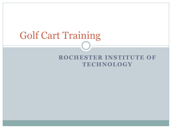 golf cart training