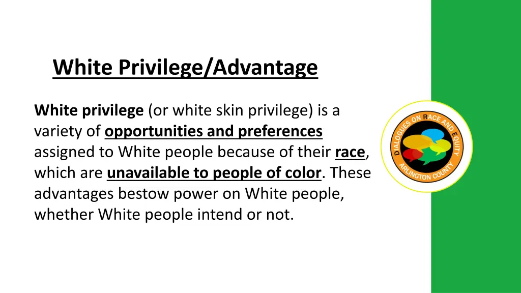 white privilege advantage