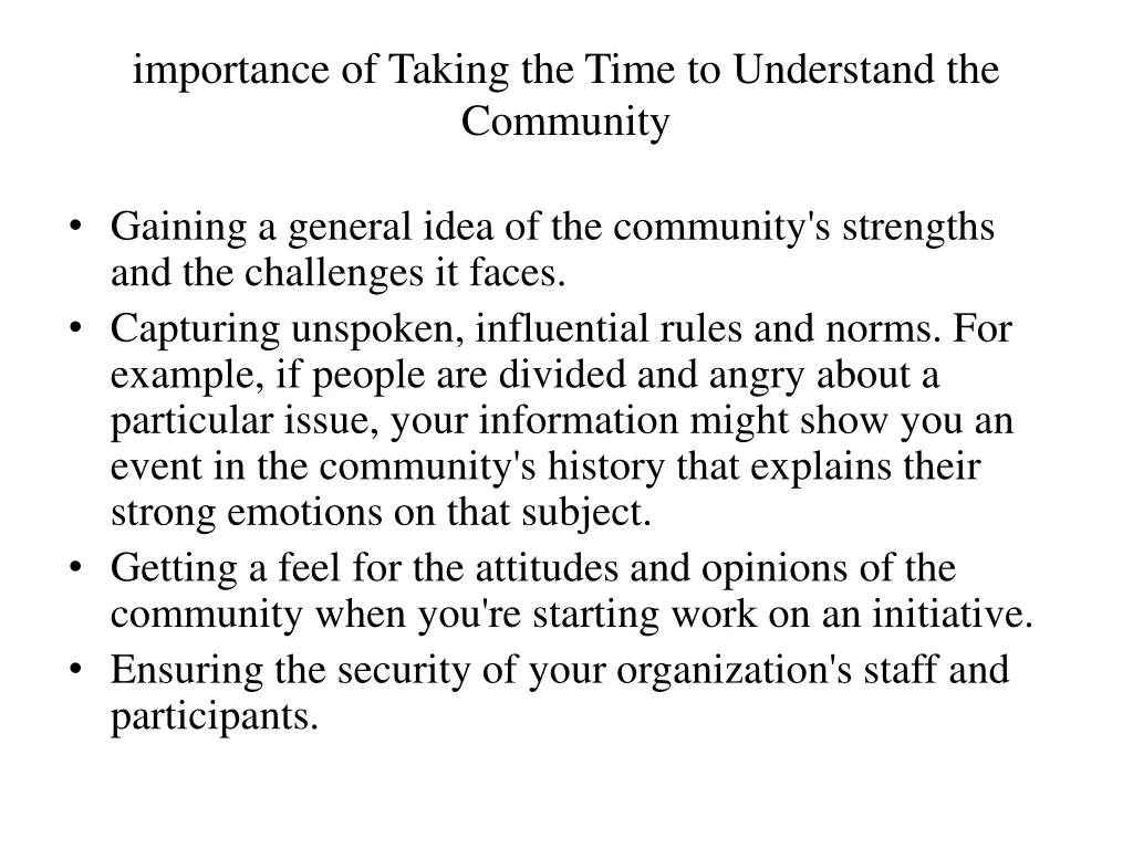 importance of taking the time to understand