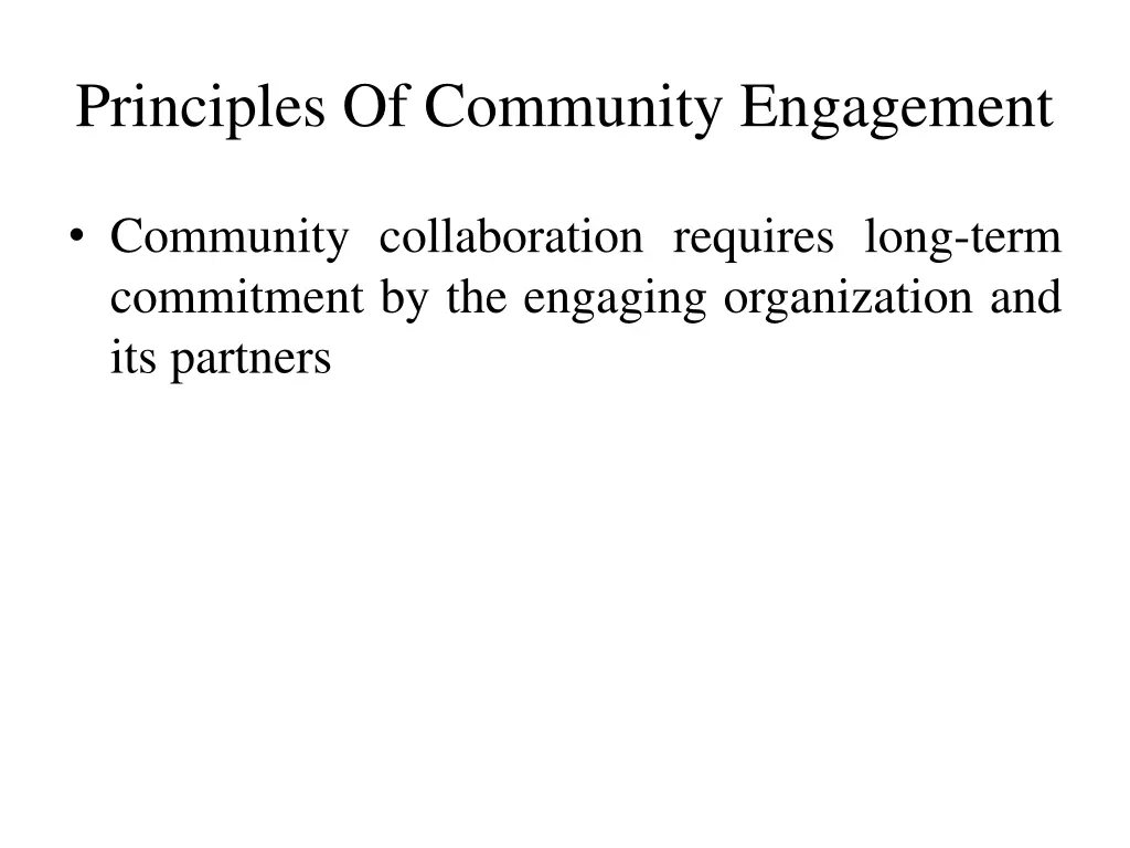 principles of community engagement 4