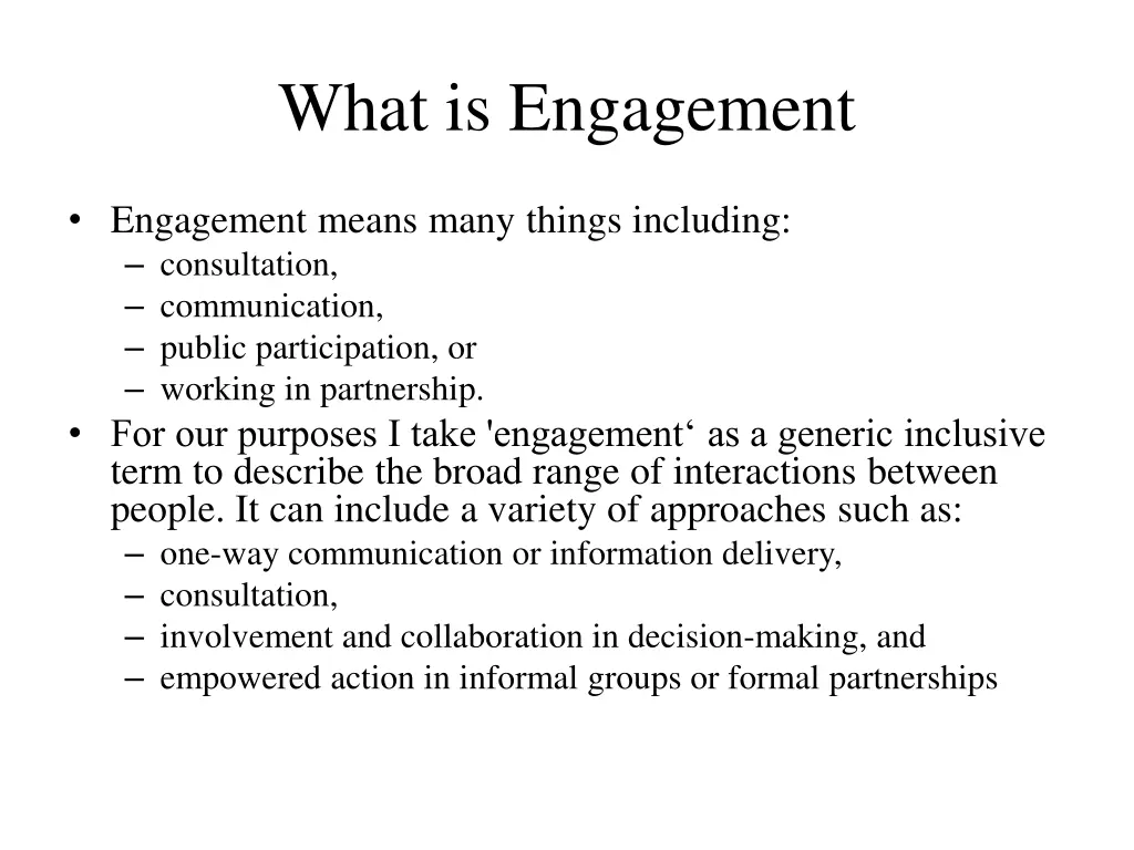 what is engagement