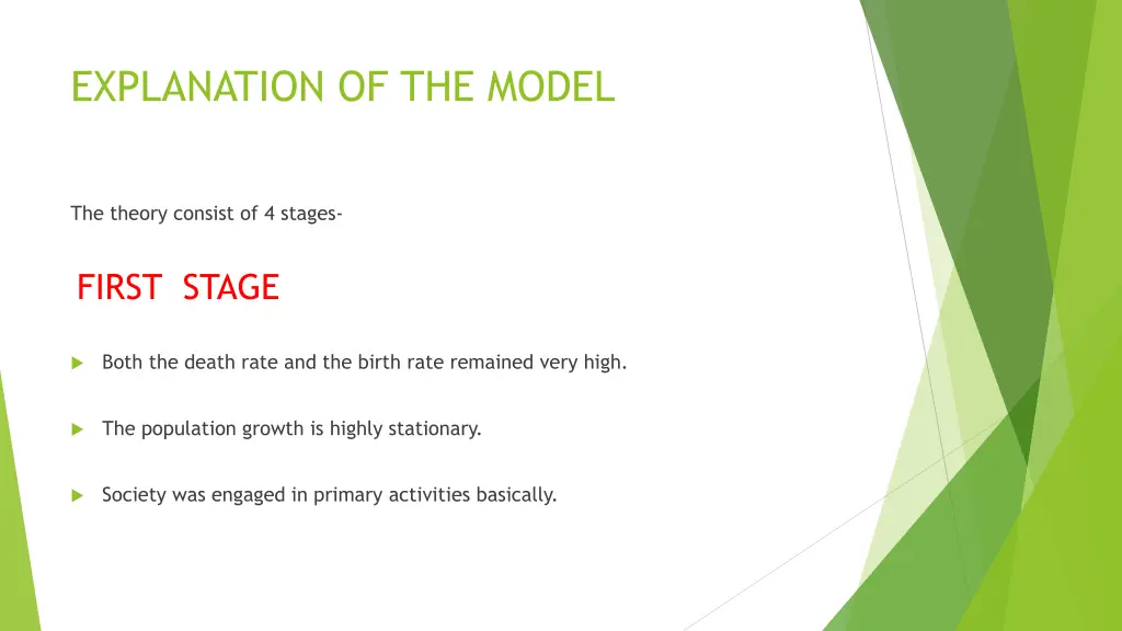 explanation of the model